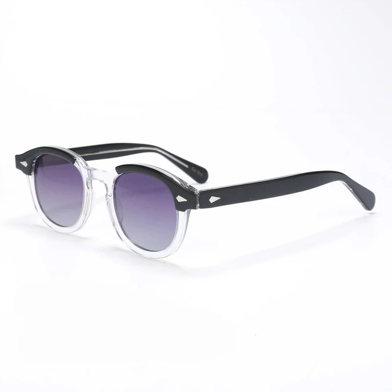 Polarized Sunglasses Men Women Johnny Depp Lemtosh Style Sun Glasses Retro Round Acetate Frame UV400 Lens Oculos