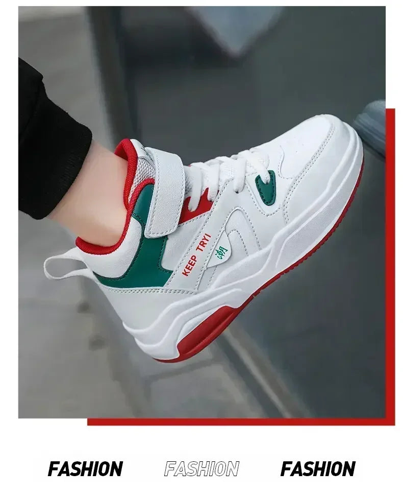 Children Basketball Kids Shoes New Children Sneakers Child Shoes High-Quality Durable Light Breathable Soled Anti-Slip Trainer