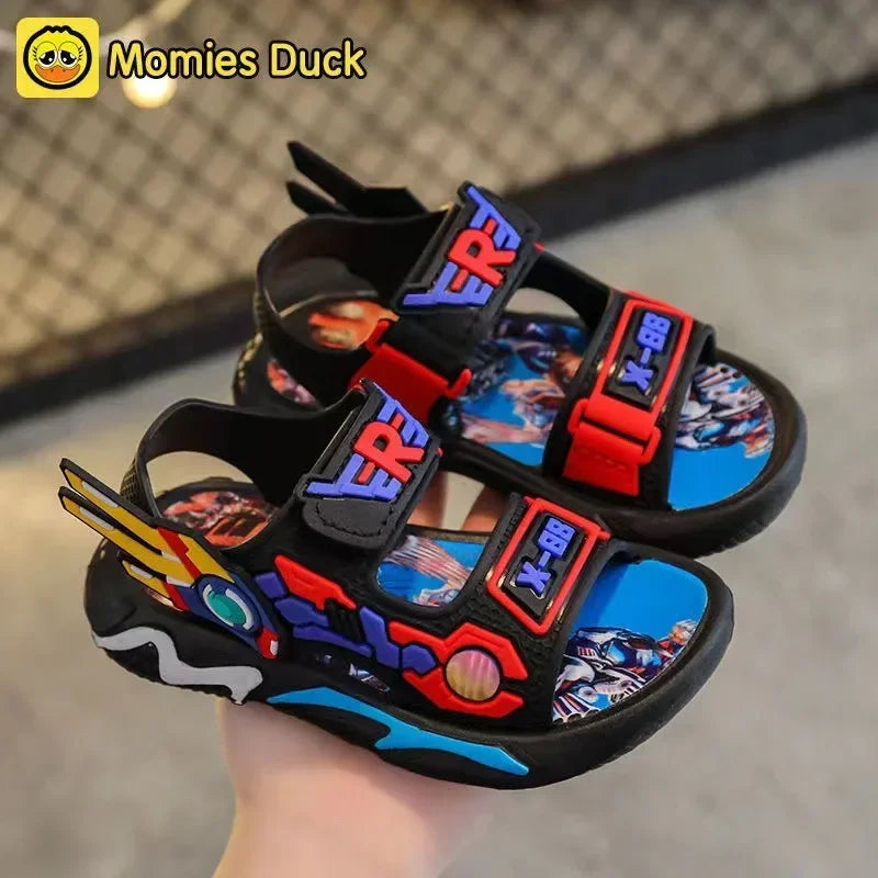 Kids' Sports Beach Shoes for Small To Big Children Summer Cool Boys' Sandals – Waterproof Plastic Fashion Korean-style