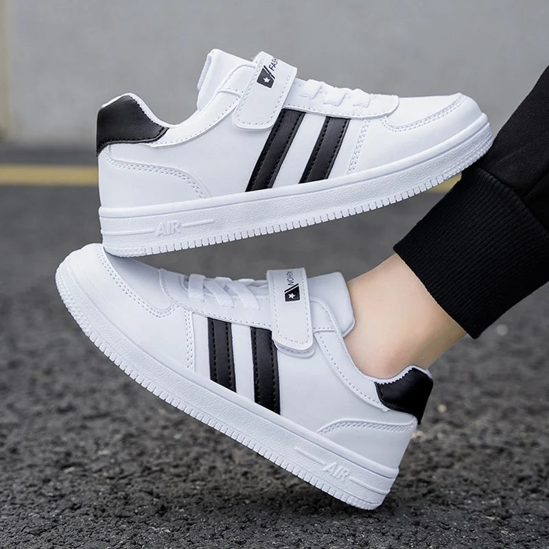 Kids School Sports Walking Shoes Fashion White Casual Sneakers for Boys & Girls Non-Slip Soft Sole Children's Running Shoes