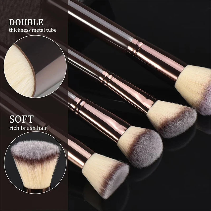 10pcs Professional Makeup Brush Set,Powder,Blusher,Foundation Brush,Highlight,Eye Shadow,Lip Brushes Beauty Make Up Tools
