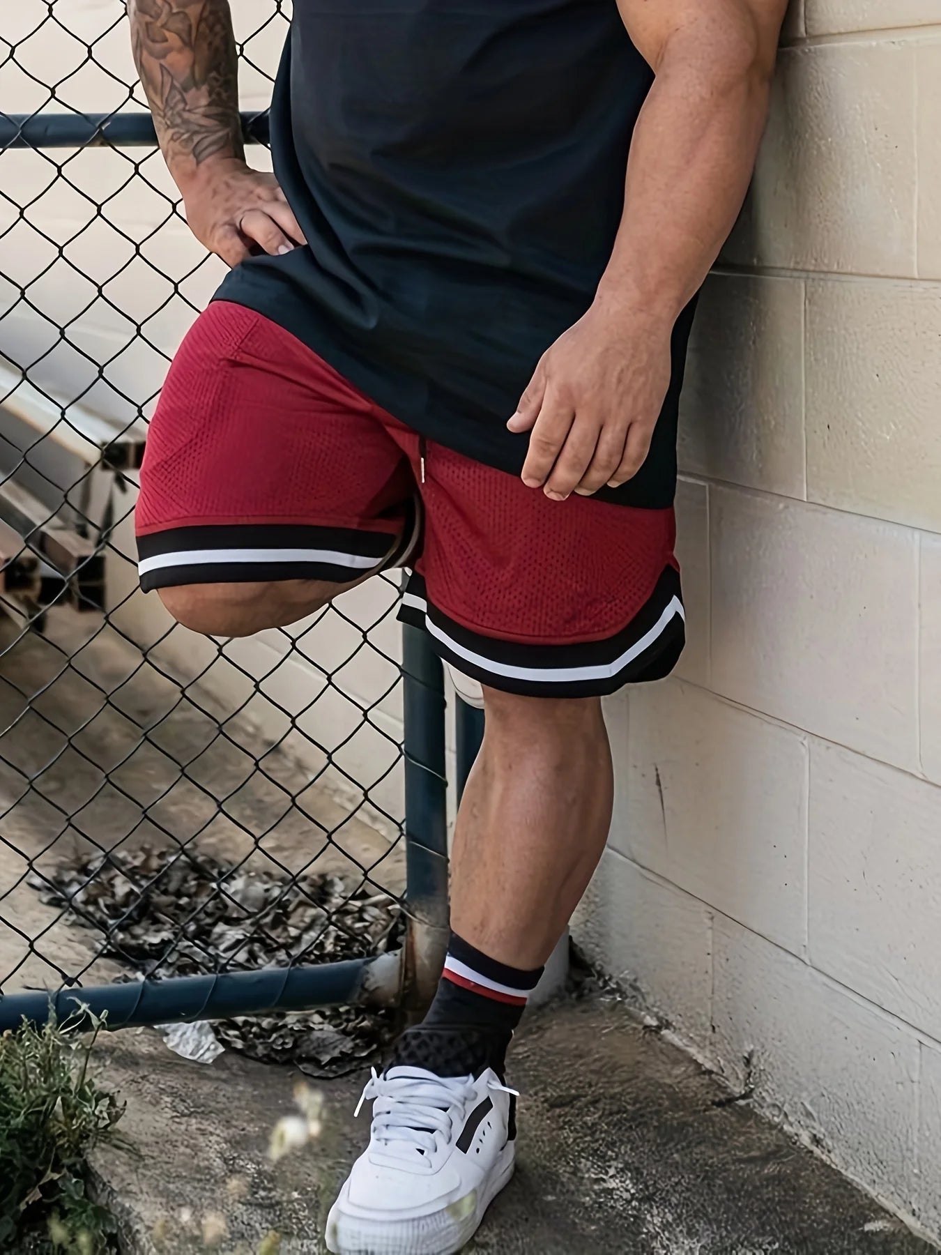 Men Shorts Breathable Mesh Knee Length Jogger Basketball Casual Workout Shorts for Men Short Pants