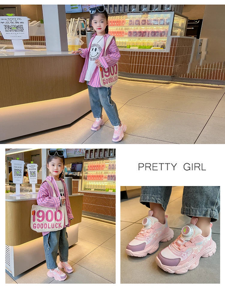 Kids Shoes For  Girls Fashion Children Casual Shoes Non-slip Sneakers