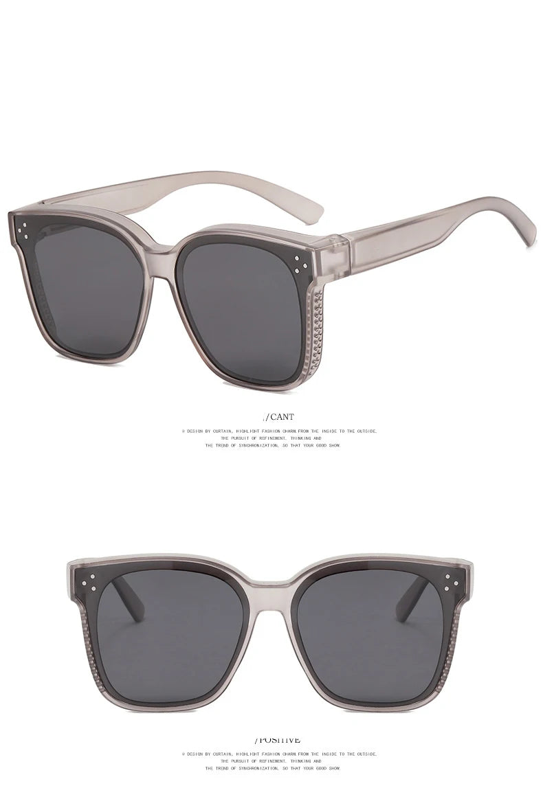 Polarized Sunglasses Men Women Wear Over Myopia Prescription Glasses Fashion Designer Outdoor Fishing Driving Goggles