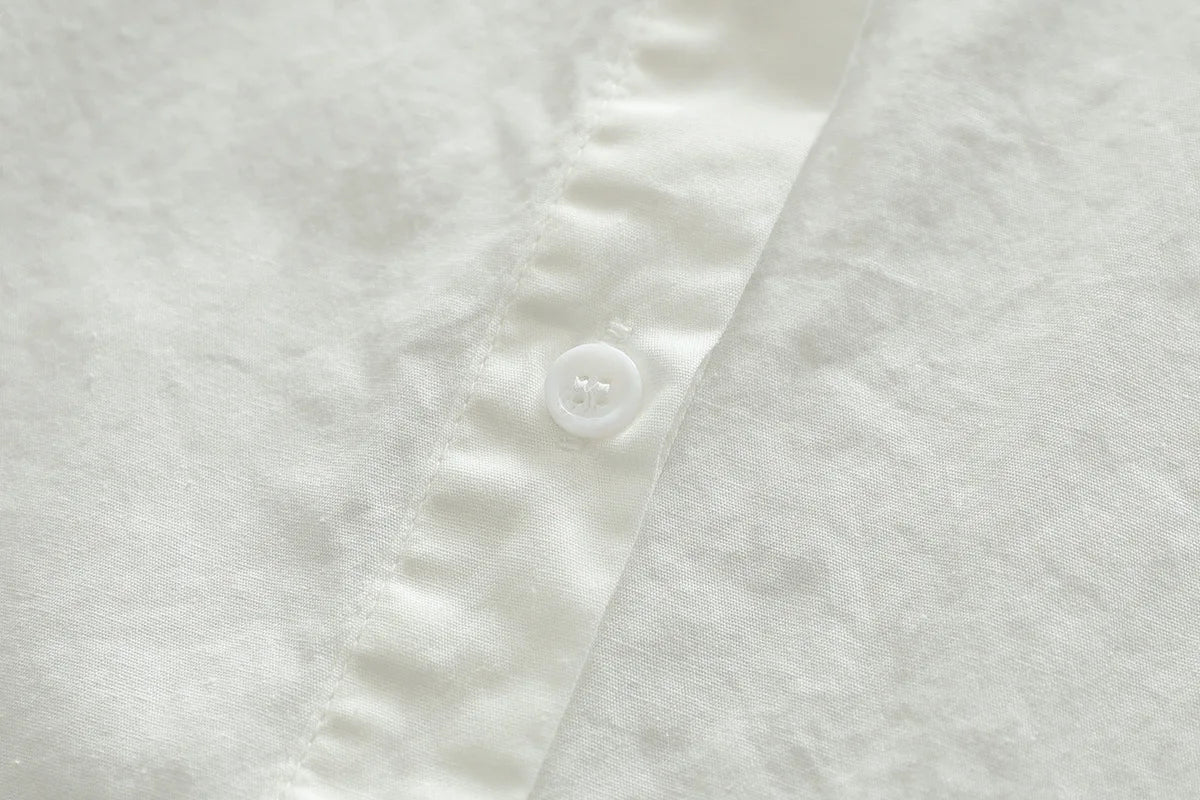 Casual Cotton Solid Colors White Shirt Women 2024 Spring New Woman Long Sleeve Blouse Tops Simple Fine Office Lady Clothes