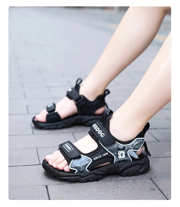 Kids Summer Shoes Fashion Big Boys Beach Sandals Children Casual Sports Sandals Color Matching Anti-skid Classic Size 28-40