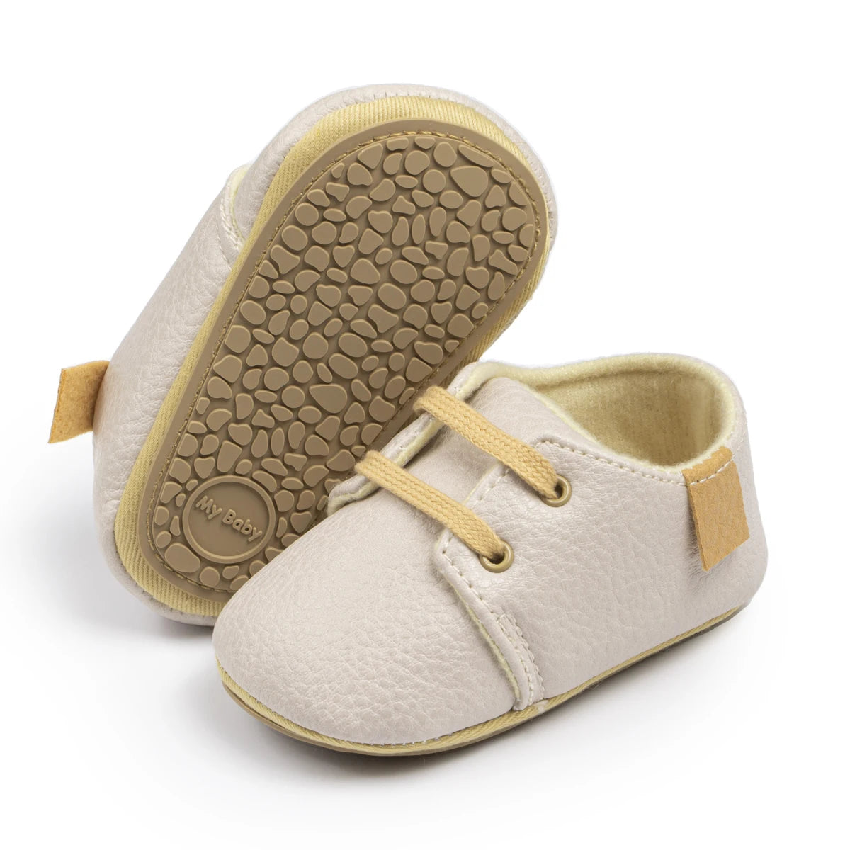 KIDSUN Toddler Baby Shoes Boys Girls Ankle Sneakers Soft Anti-Slip Sole PU Leather Moccasins Infant Newborn Prewalker First