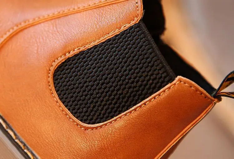 Kids Casual Boots Non-slip Wear-resistant Children Shoes Handsome Fashion Babies Warmly Shoes Girls Boys Soft Bottom Footwear