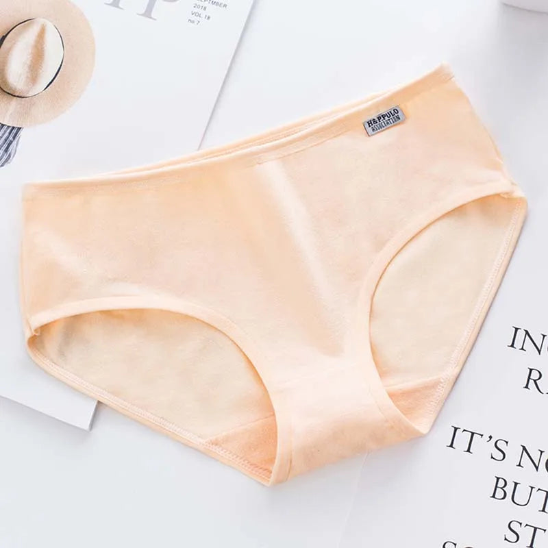 7Pcs Panties for Women Cotton Underwear Plus Size Sexy Briefs Girls Breathable Soft Lingerie Female Cute Solid Color Underpants