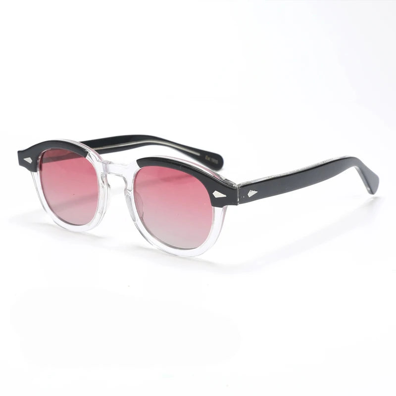 Polarized Sunglasses Men Women Johnny Depp Lemtosh Style Sun Glasses Retro Round Acetate Frame UV400 Lens Oculos