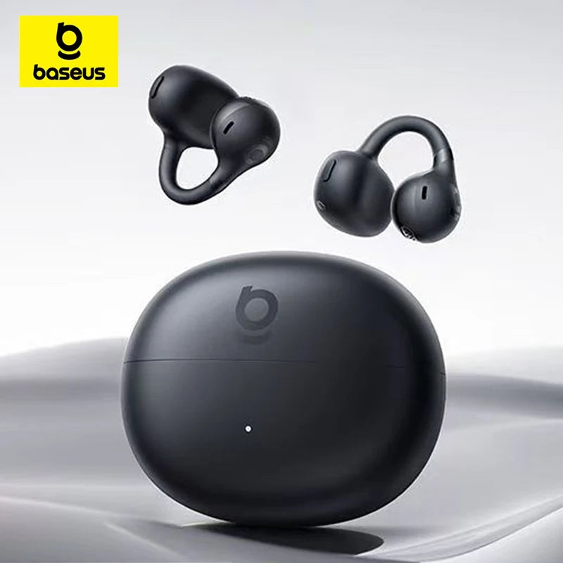 Baseus BC1 Earphones OWS Ear Clip Wireless Bluetooth 6.0 Headphones 4 Mic Call Noise Reduction Earbuds Low Latency Gamer Headset