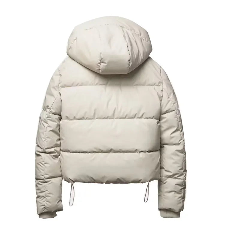 Women's Winter Jackets Vintage Hooded Pockets Cotton Padded Coats Fashion Warm Thick Black Parkas Female Outerwear Casual Tops