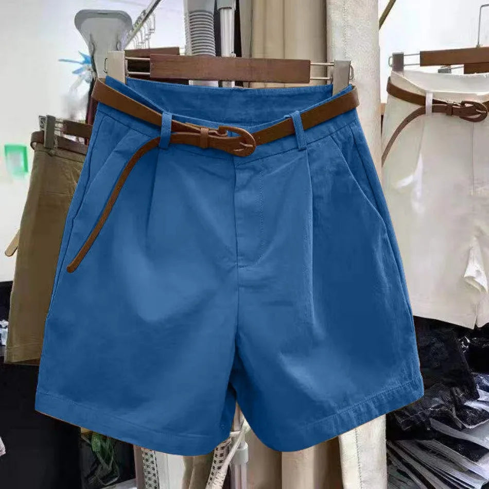 New Summer Women Shorts Loose High Waist Wide Legs Casual Five Point Shorts for Women Thin Breathable Solid Korean Fashion Pants