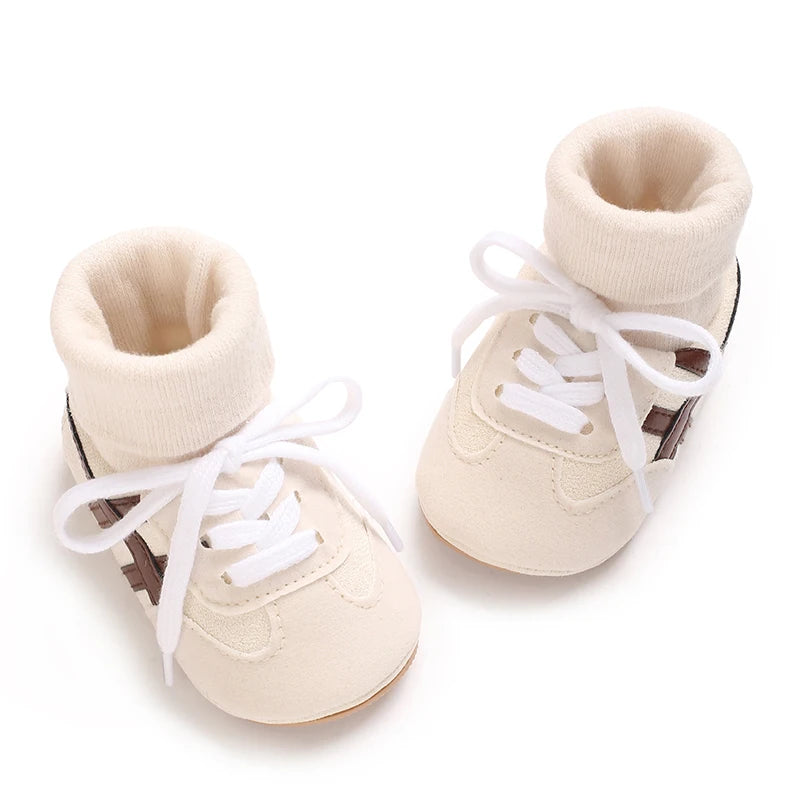 Spring and Autumn Baby Shoes for Boys and Girls 0-1 Years Old Shoes and Socks Do Not Drop Soft Bottom Anti Slip Sneakers 6-12M