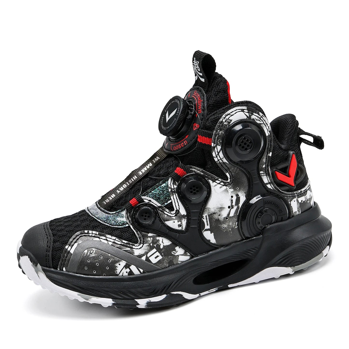 Kids Basketball Shoes Boys Air Cushion Sneakers Non-Slip Comfortable Outdoor Sports Shoes