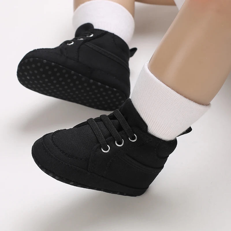 Baby Shoes Boys Girls High Top Casual Soft Sole Newborn Toddler Sports 0-18 Months