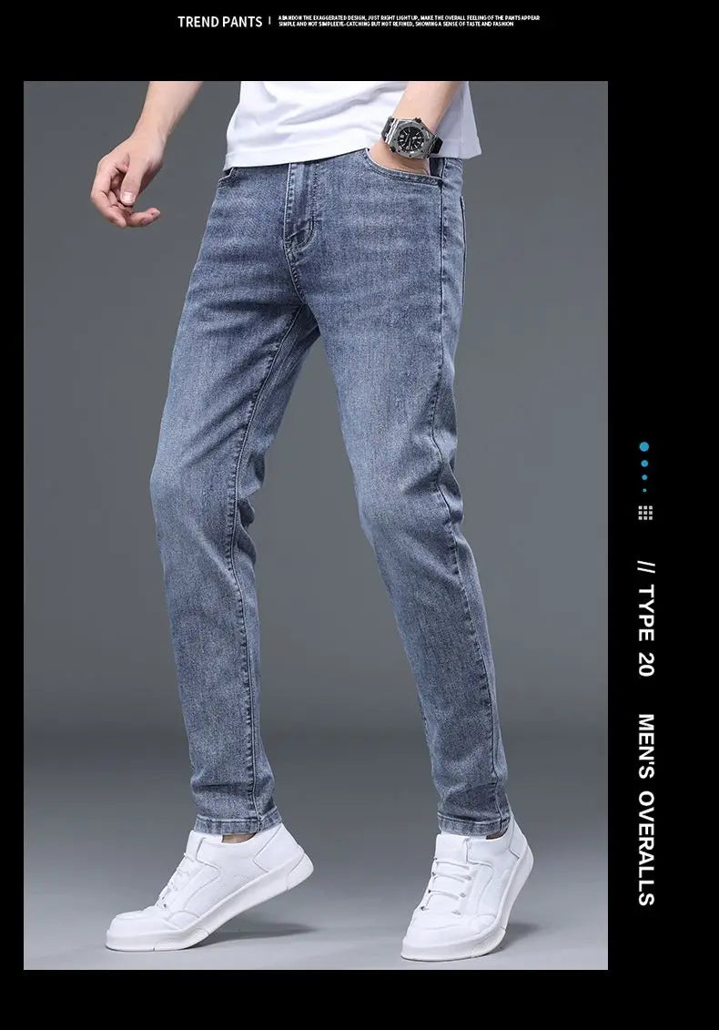 Fleece Thermal Autumn Winter Denim Jeans for Men Pants Warm Thicken Straight Stretch Clothing Fashion Street Causal Denim Pants