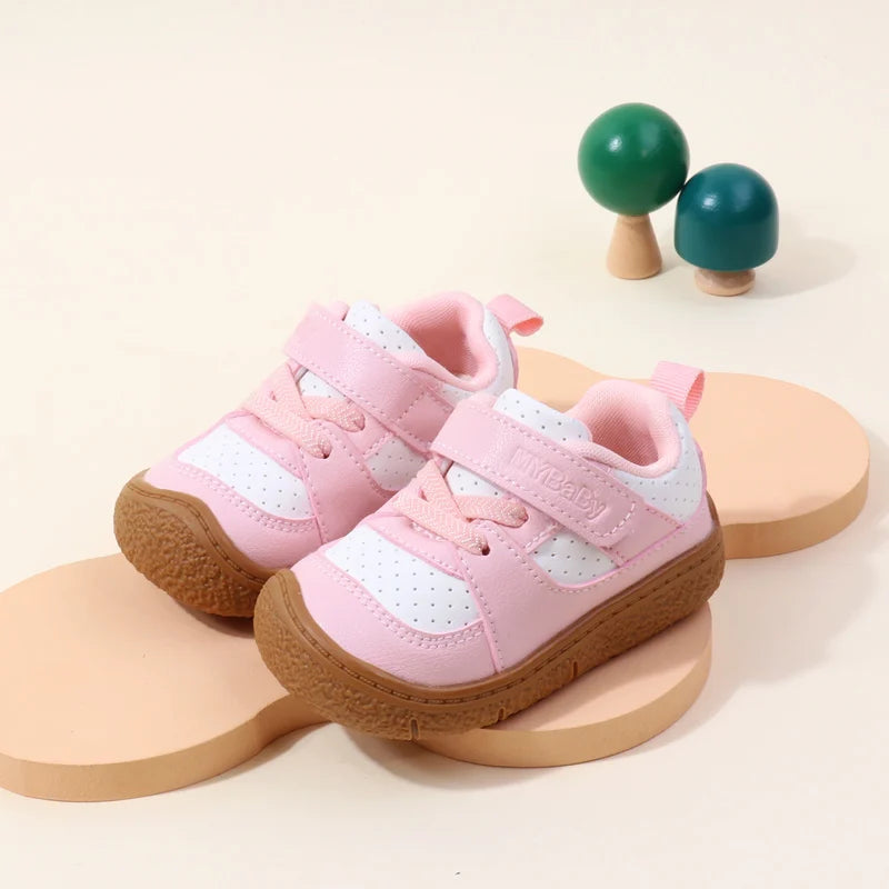 Baby Shoes High Quality Toddler 1-5 Years Rubber Sole Anti-slip Soft PU for Boys and Girls Spring and Autum Style Ooydoor BM06
