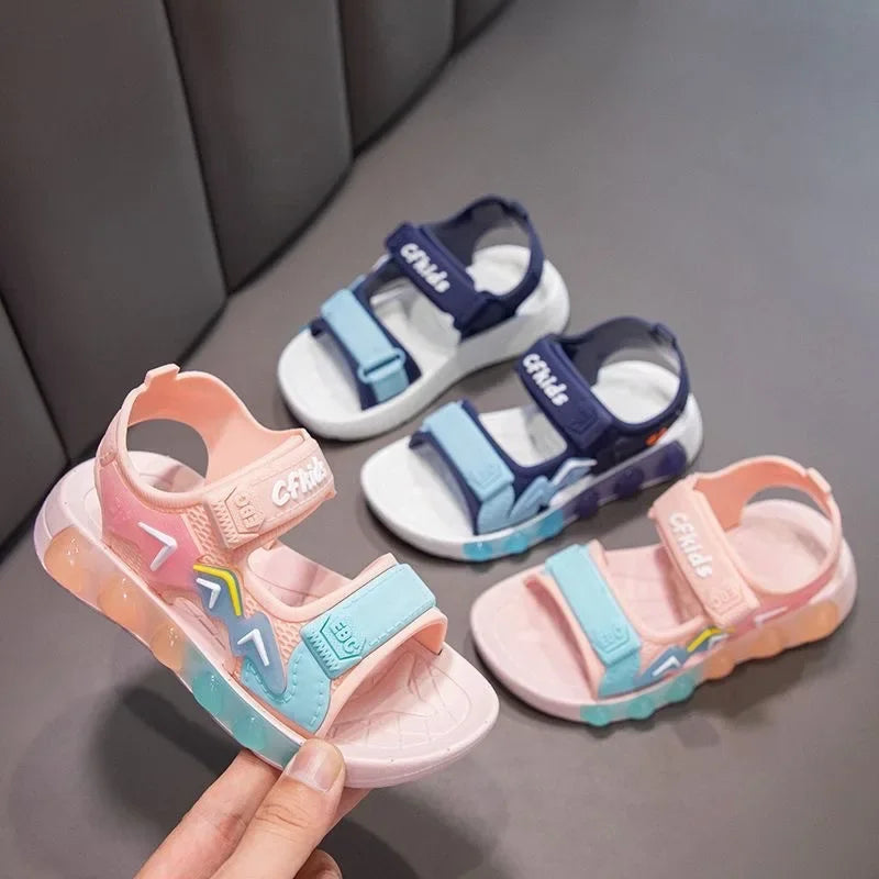 Kids Sandals for Boys Girls Soft Beach Shoes Breathable Summer Sandals for Toddlers Children Non-Slip Outdoor Play Shoes