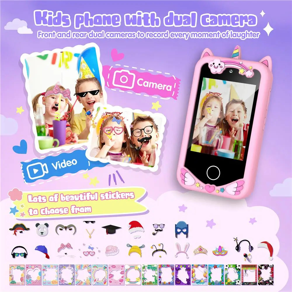 Kids Smart Phone 28 Games 20 Stories Video Music Player Toy Phone Camera Habit Tracker Learning Educational Toys Children Gifts