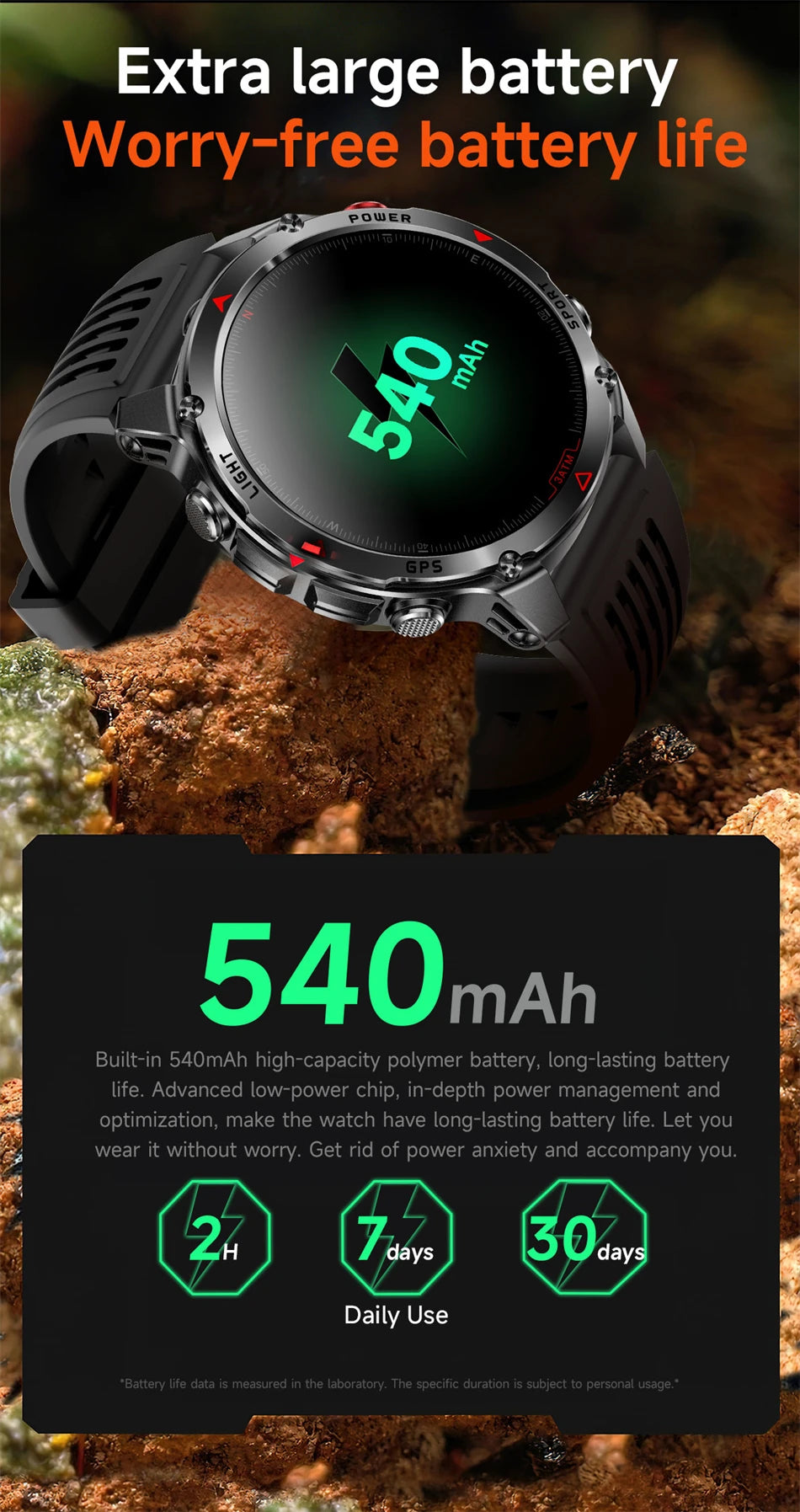 New Military GPS Sports Smart Watch Men Support GNSS Swim 3ATM Waterproof Compass Altimeter BT Call Outdoor Sports Smart Watch
