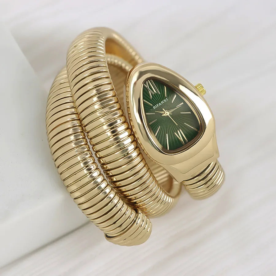 Unique Quartz Watches Women's Snake Gold Hot Sell Simple Classic Style Watch For Women Bling Luxury Ladies Watch Clock Relogio