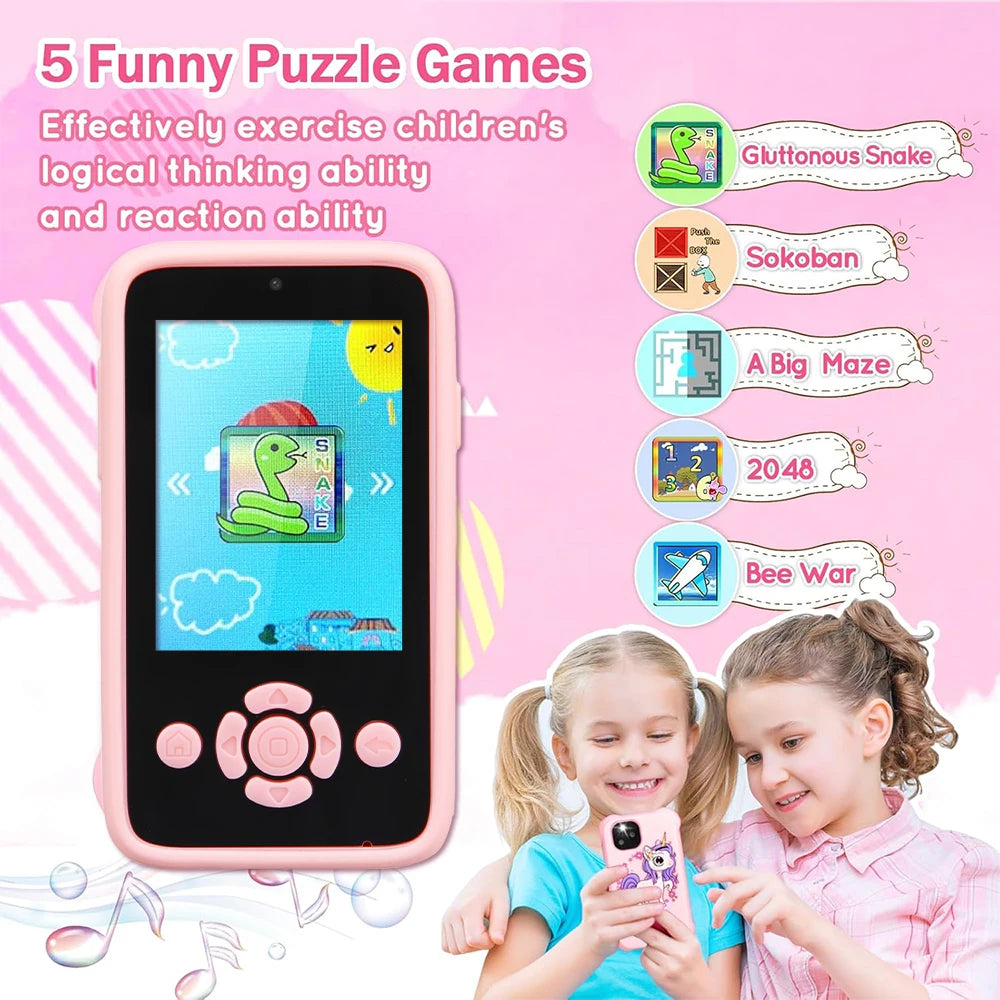 kids Smart Phone Toys MP3 Music Player Puzzle Games Baby Learning Toys for 3-8 years Old Girls Boys Best Birthday Chritmas Gifts