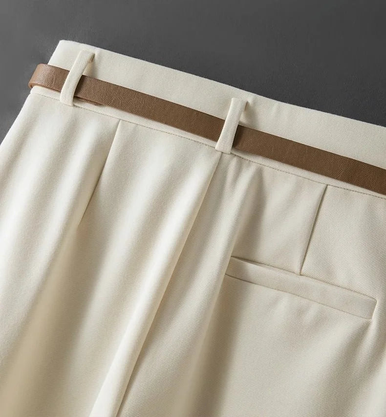 Women's Pants Work Dress Office Tailoring Fluid Female Trousers Wide Leg Straight New in Clothing G Aesthetic Trends 2025 Slacks