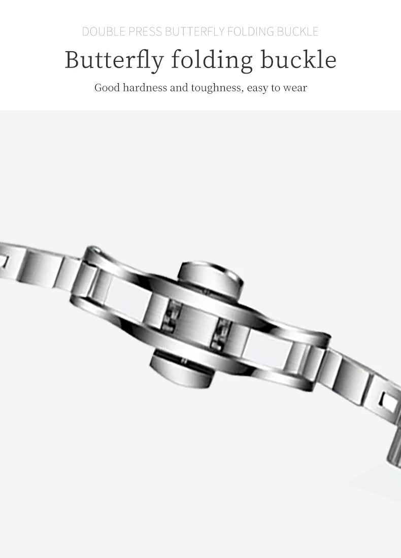 YASHIDUN Fashion Women Watch Stainless Steel Luxury Ladies Quartz Watches Business Female Clock Bracelet Wristwatch Women Gift