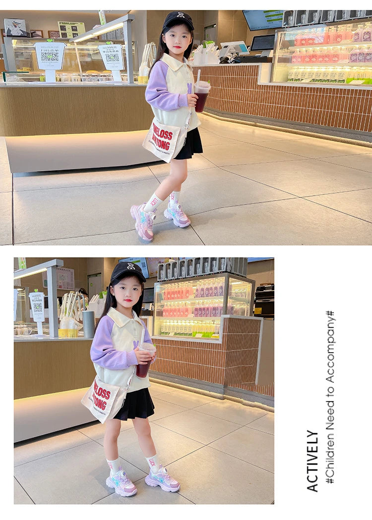 Kids Shoes For  Girls Fashion Children Casual Shoes Non-slip Sneakers