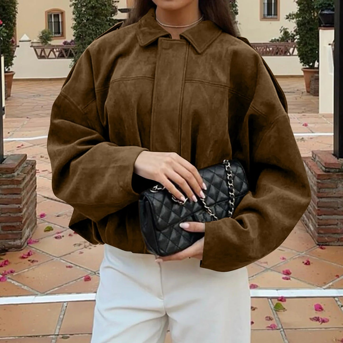 Women's Jacket Fashionable Long Sleeve Zip Up Cropped Coat Autumn Streetwear Cropped Jackets Chic Street Youth Casual Jackets