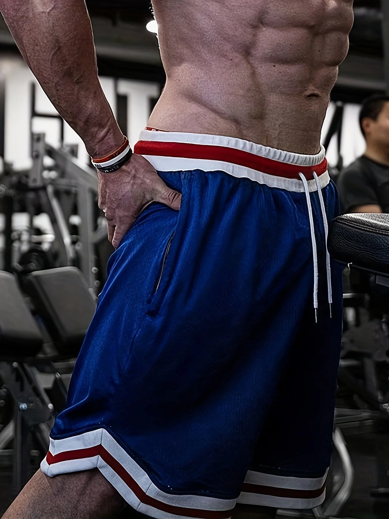 Men Shorts Breathable Mesh Knee Length Jogger Basketball Casual Workout Shorts for Men Short Pants