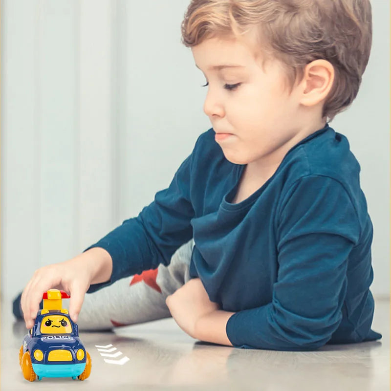 Children Toys Cars Toys for Boys 1 2 3 Ages Cartoon Inertia Press and Go Cars Toys for Kids Pull Back Fire Engine Toy Baby Gifts