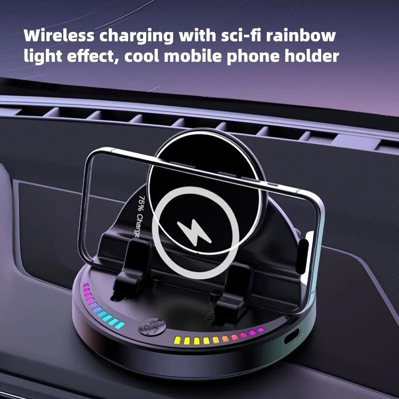 Car Phone Holder Wireless Charging Dashboard Auto Phone Support 360 Degree Rotatable for Home Office Desk Phone Holder