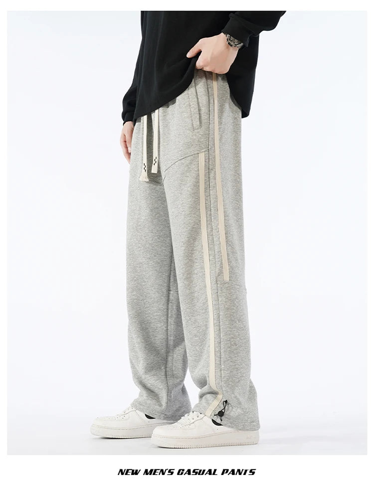 Big Tall Men Pants 200 Cm 190cm Extra Long Length Trouser Male  Straight Leg Sweatpants Winter Autumn Fleece Warm Lengthen 120cm