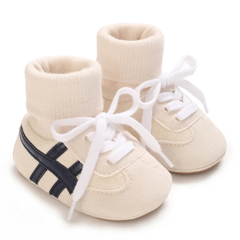 Spring and Autumn Baby Shoes for Boys and Girls 0-1 Years Old Shoes and Socks Do Not Drop Soft Bottom Anti Slip Sneakers 6-12M
