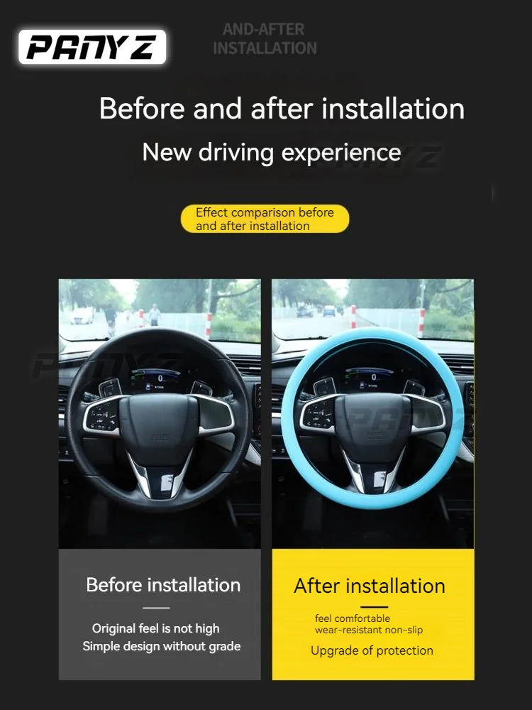 Universal 1pcs/set Car Styling Silicone Car Steering Wheel Glove Cover Automobiles Steering Wheel Hubs Cover Auto Accessories