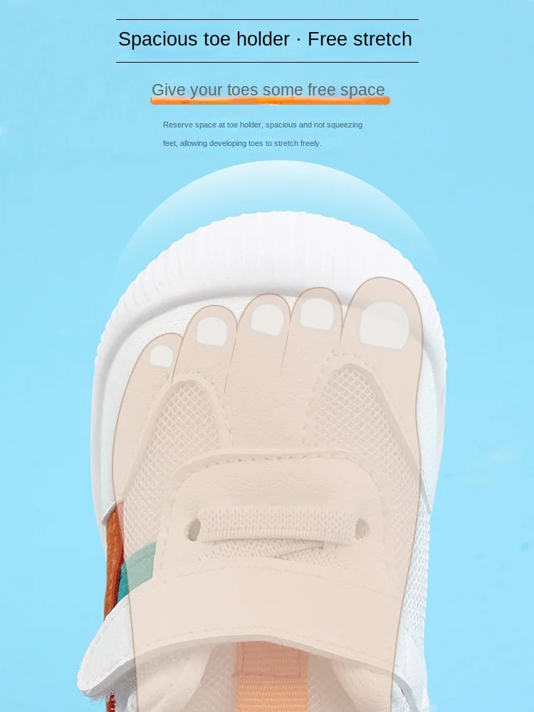 Baby Toddler Shoes Four Seasons Shoes 0 To 3 Years Old Baby Shoes Soft Bottom Non-slip Girls Boys Mesh Breathable Single Shoes