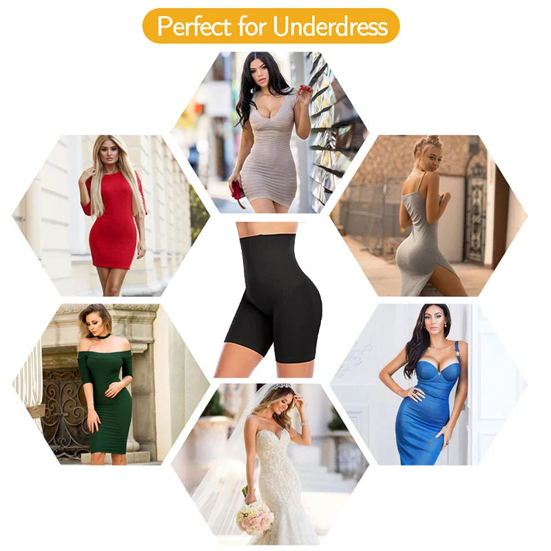 Women Shapewear High Waist Shorts Tummy Slimming Body Shaper Waist Trainer Butt Lifter Seam-free Flat Belly Panties Weight Loss