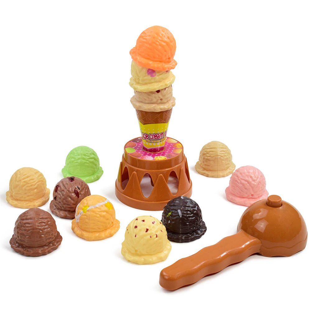 Children Simulation Food Kitchen Toy Ice Cream Stack Up Play Kids Pretend Play Toys Educational Toys For Baby Gifts