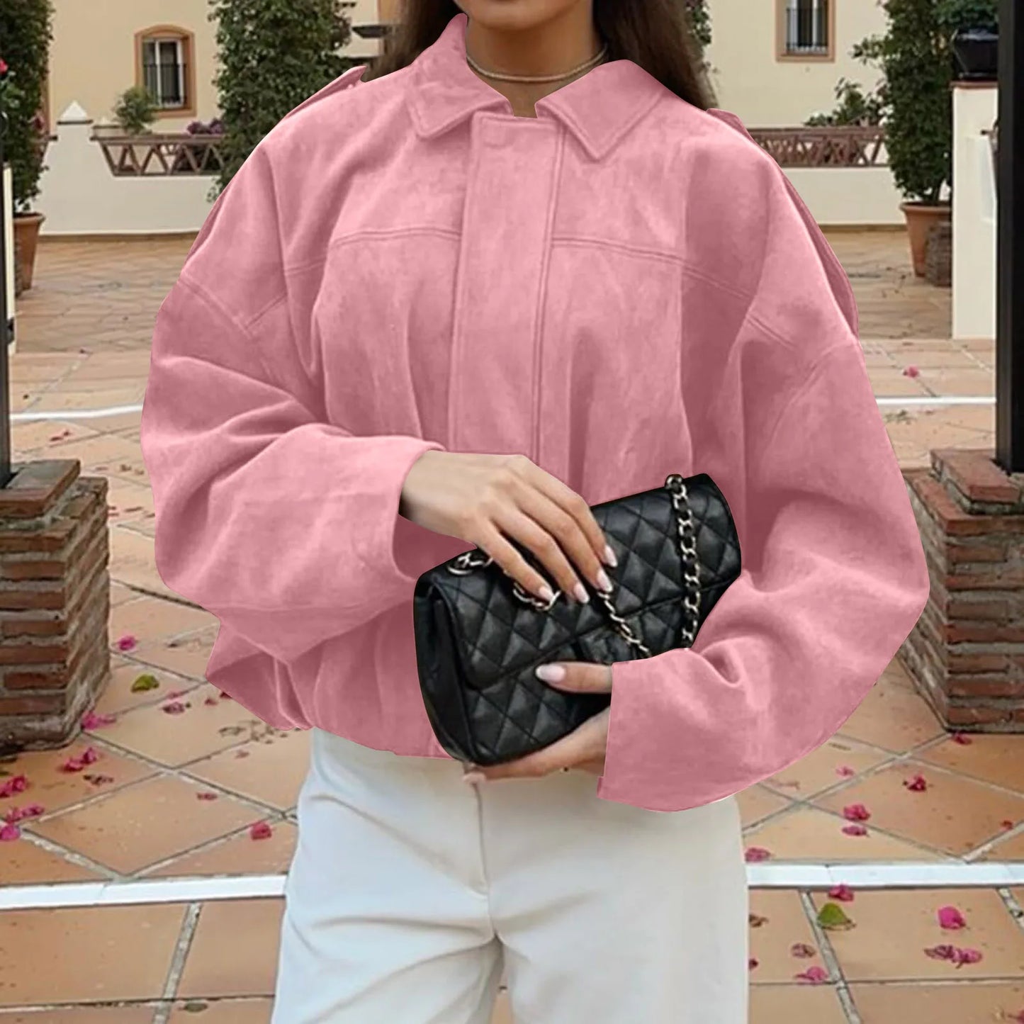 Women's Jacket Fashionable Long Sleeve Zip Up Cropped Coat Autumn Streetwear Cropped Jackets Chic Street Youth Casual Jackets