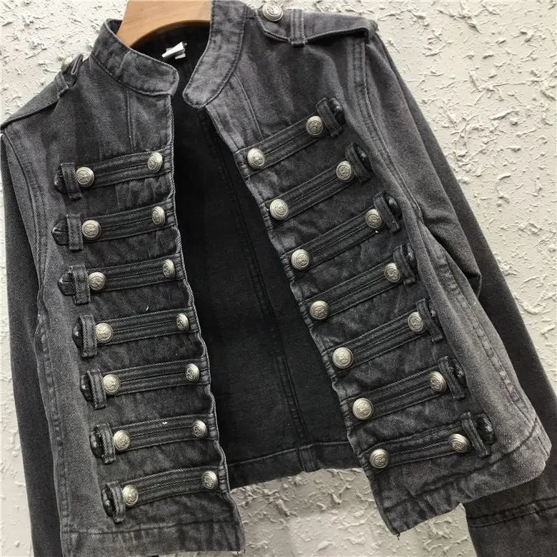 Women's Short Jacket Spring and Autumn New Jacket Top Skinny Stand-up Collar Long-sleeved Denim Fashion Comfort Winter Clothes