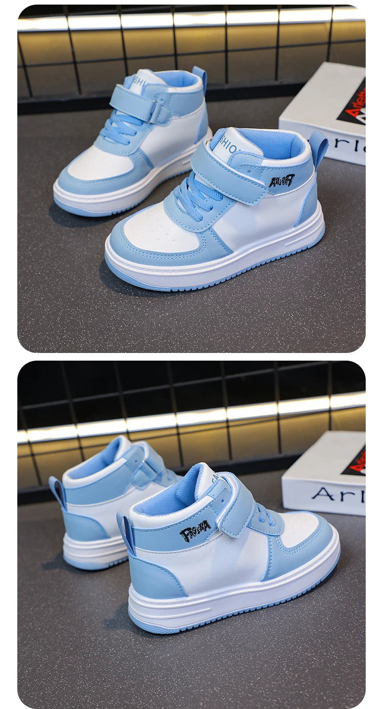 Children's Sports Shoes Spring Autumn New Boys Girls Sneakers Classics High Top Soft Breatheable Fashion Kids Basketball Shoes