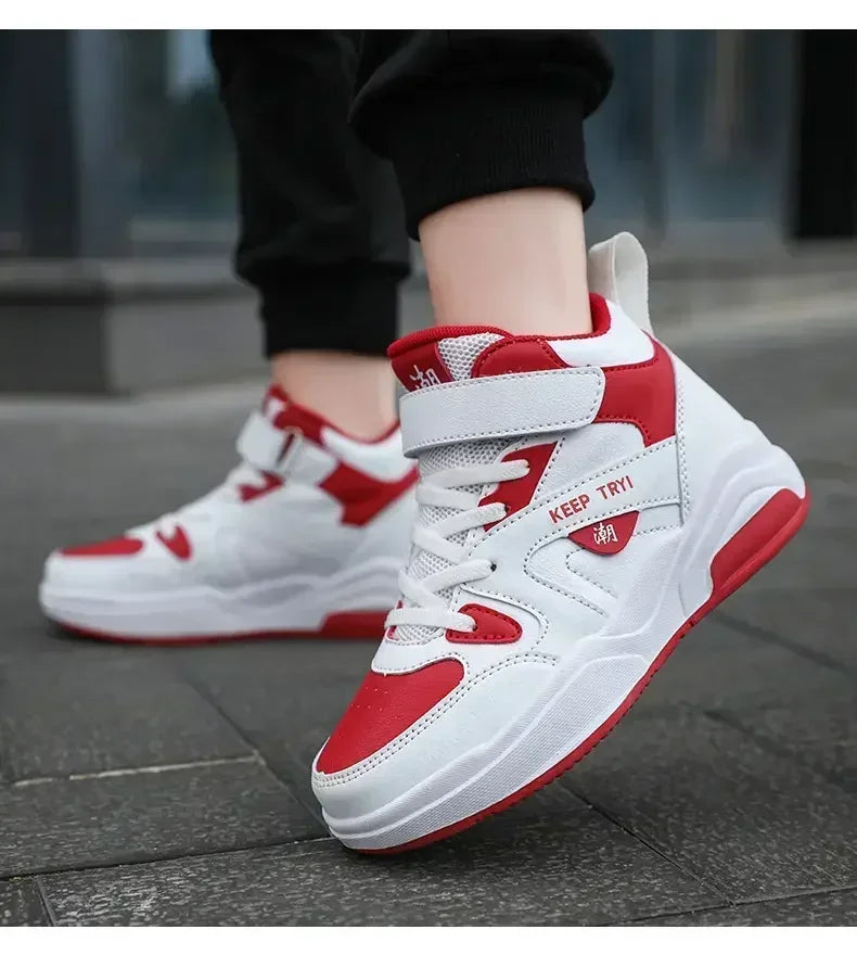 Children Basketball Kids Shoes New Children Sneakers Child Shoes High-Quality Durable Light Breathable Soled Anti-Slip Trainer