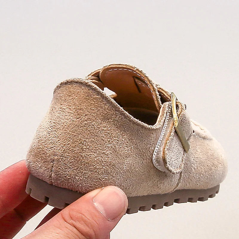 Children's Flat Shoes 2-18 Years Old Khaki Simple Boys Girls Casual Shoes Four Seasons Models Yellow Non-slip Kids Loafers 23-33