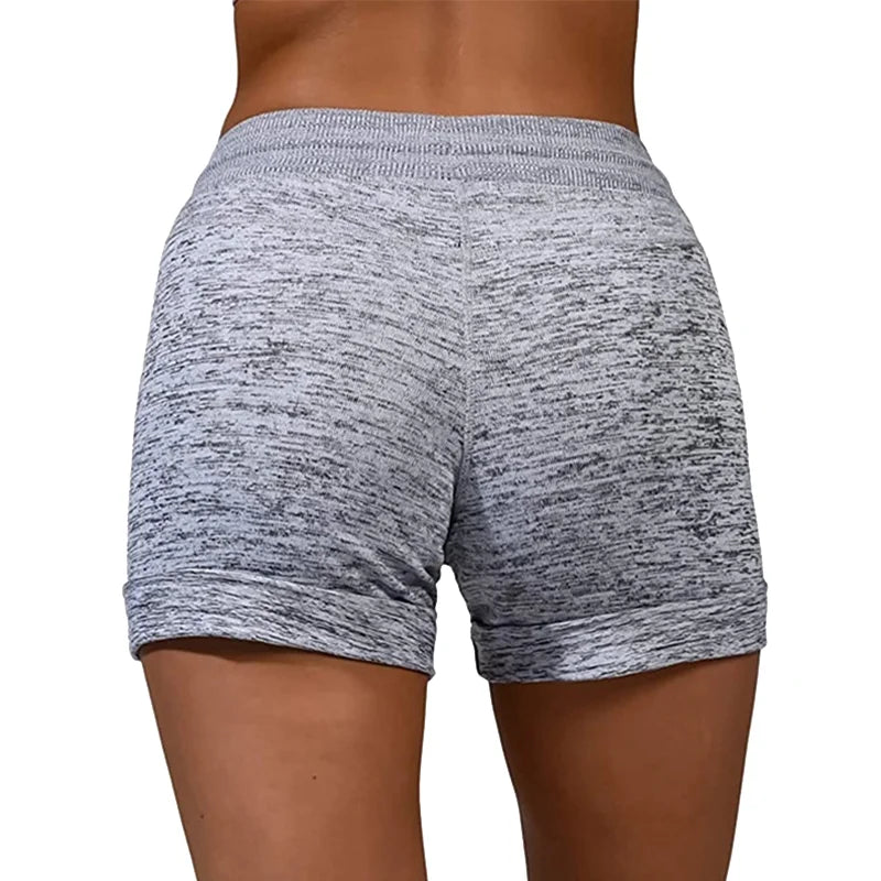 Summer Shorts women's love printed quick drying shorts YOGA SHORTS women's leisure sports fitness shorts high waist drawstring e