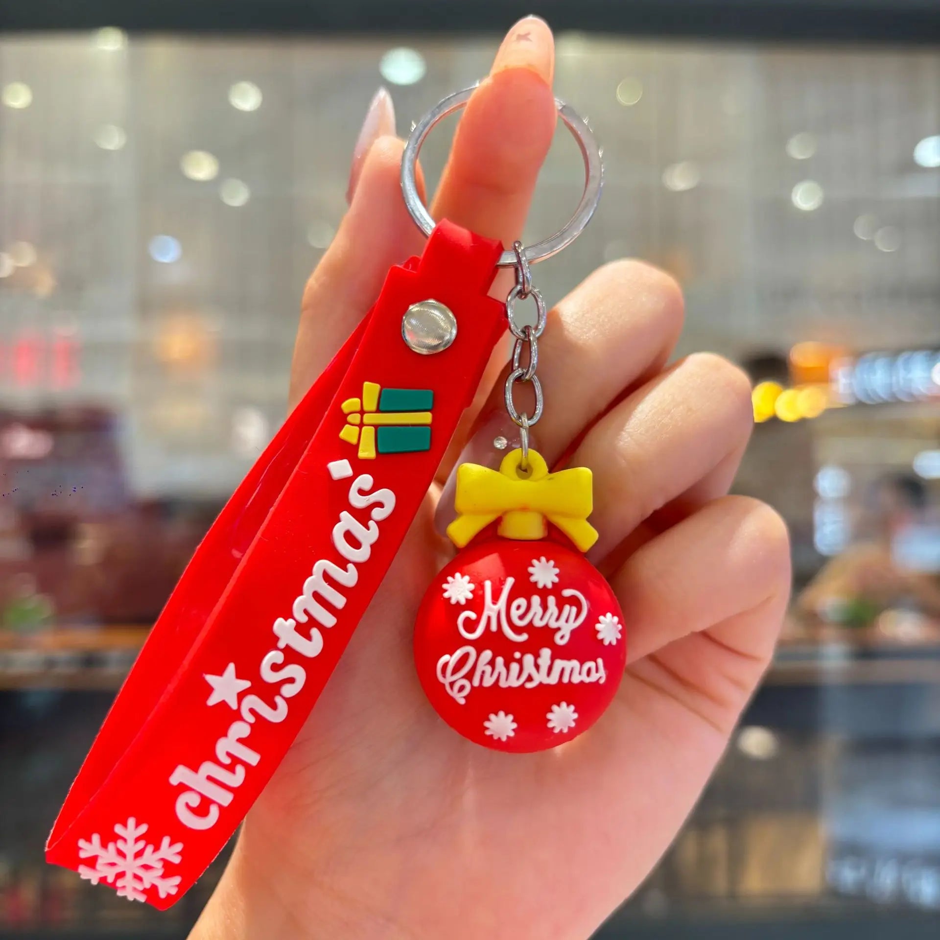 Christmas Gift 2025 Cute Santa Keychain Cartoon Pendant for Bag Car Keys Decor Stocking Stuffer for Kids Children Daughter Son