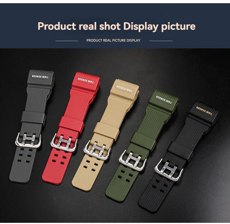 Resin Band for Casio G-SHOCK GG-1000/GWG-100/GSG-100 Mudmaster, Shockproof Watch Strap Replacement Outdoor Sports Accessories