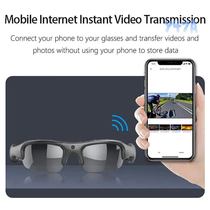 Bluetooth Glasses Camera DVR Camcorder Wide Angle 170° Camera For Cycling/Driving/Outdoor-Y47A