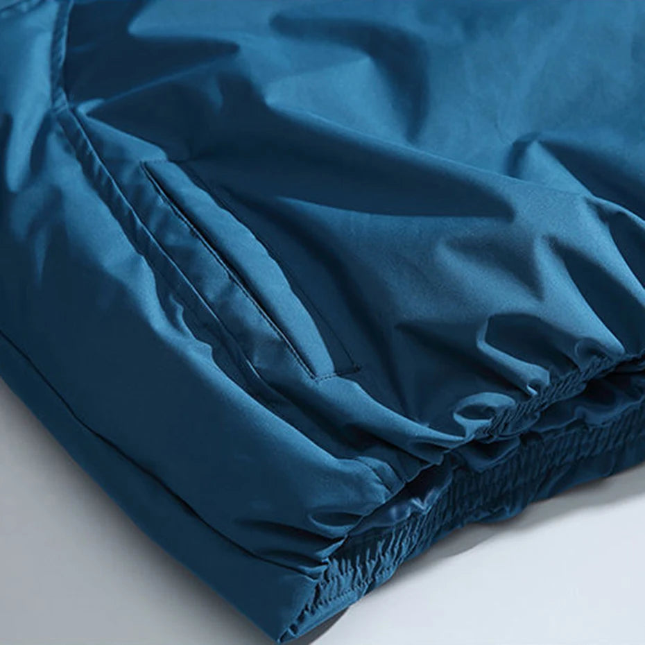 Winter Men Jackets Diagonal Zipper Hooded Parkas Thicken Warm Coat Black Loose Casual Padded Jacket Outwear for Male 2025